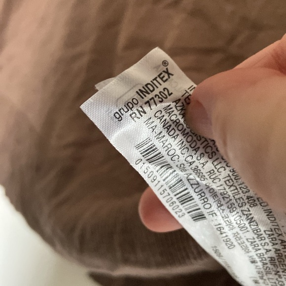 Zara taupe thin sweater, slight high low style, S - Picture 6 of 8